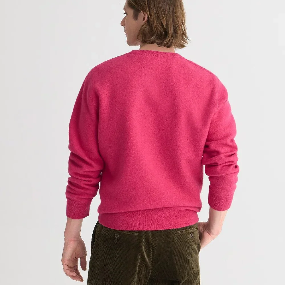 NWT Wallace & Barnes by J Crew 100% Merino Wool Sweatshirt in Washed Berry Pink - Picture 2 of 4